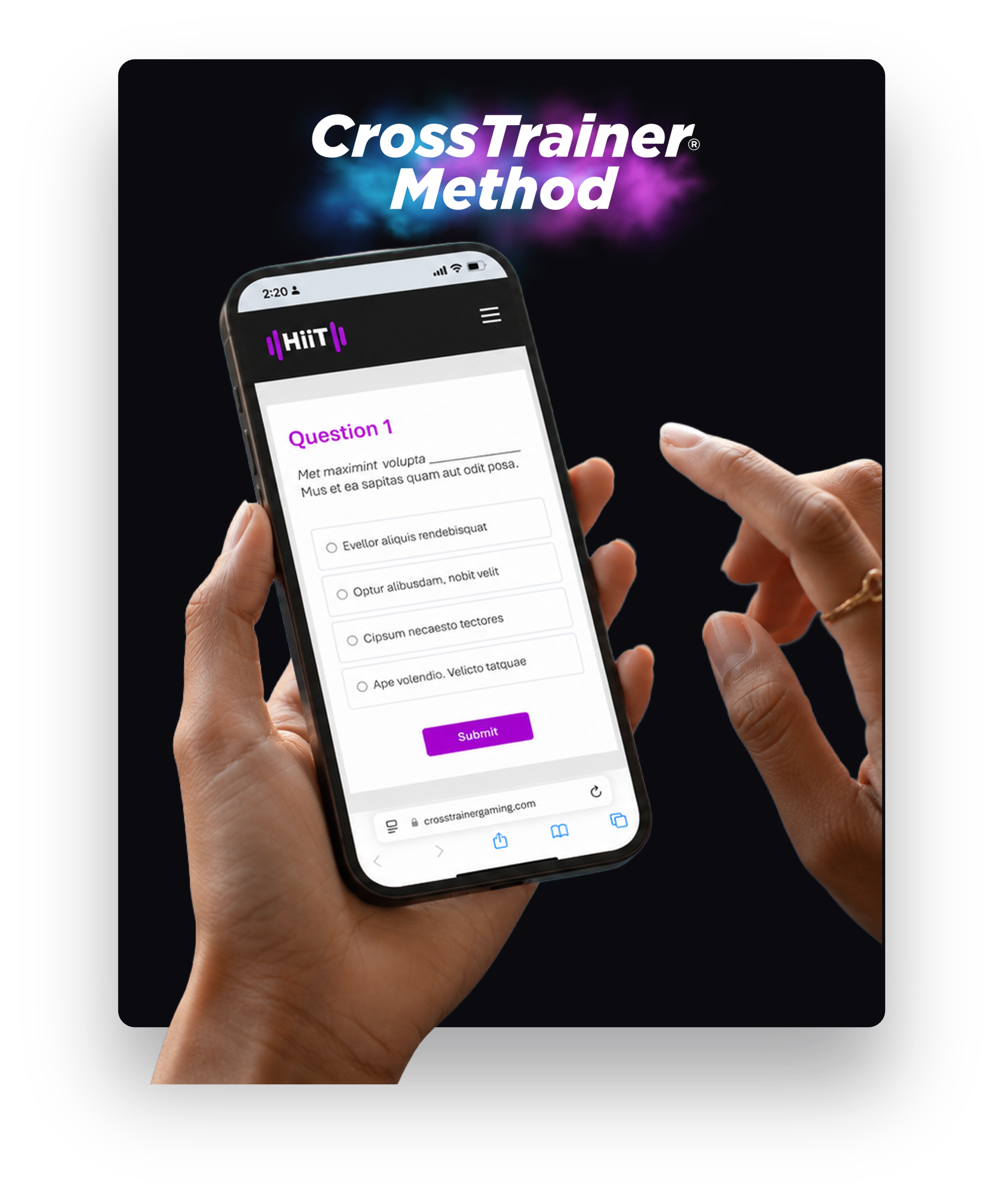 HiiT: pulsed quiz on a phone