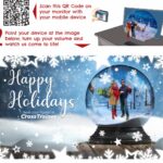 Augmented Reality triggered by QR code Holiday message